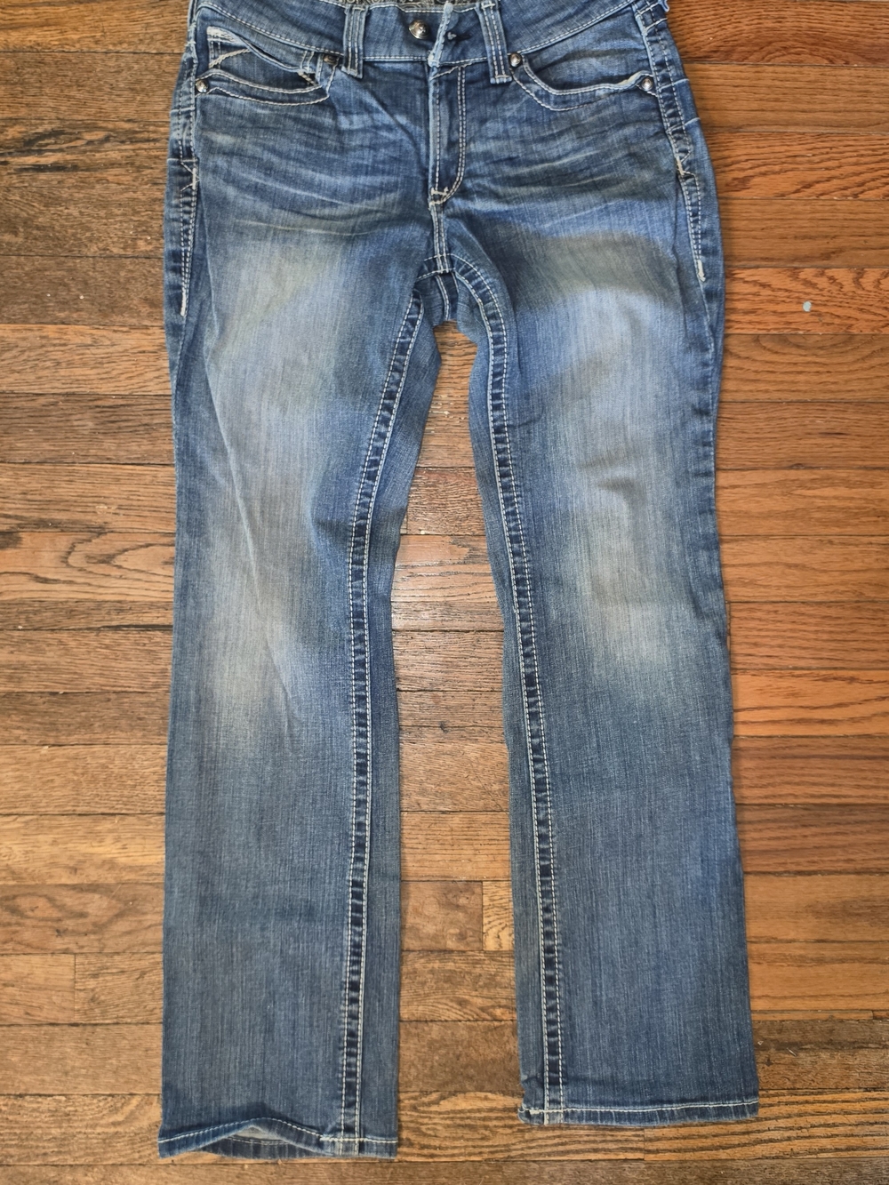 Ariat REAL Denim Boot Cut Jeans Women's 28S Medium Wash Stretch Western Jeans